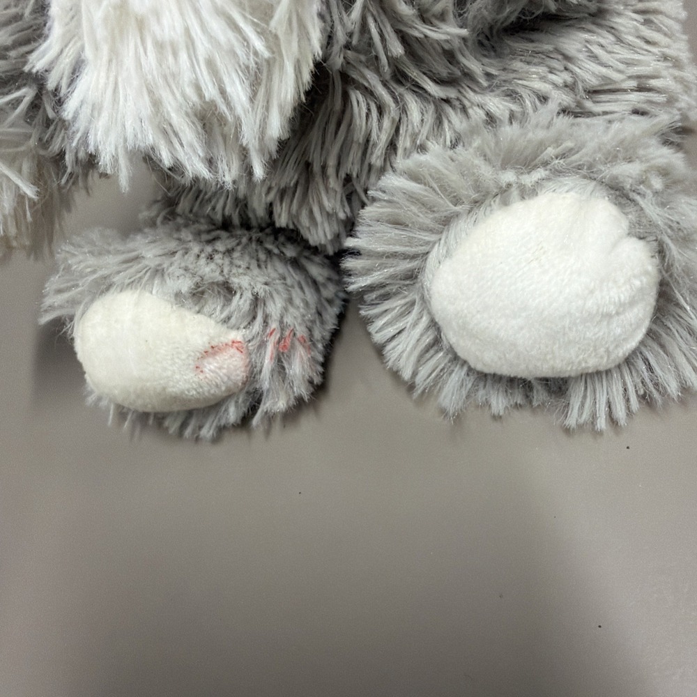 Warmies Microwavable Plush Husky Dog 10" Gray Cream Stuffed Animal Heat Therapy - Picture 2 of 11